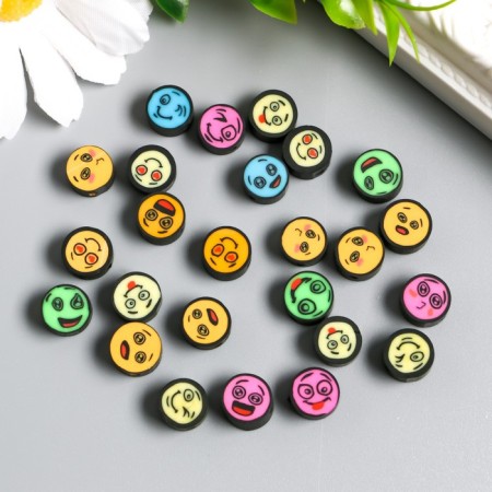 Beads for the creativity of PVC "Funny Smiley" set 25 pcs 0.5x0.9x0.9 cm