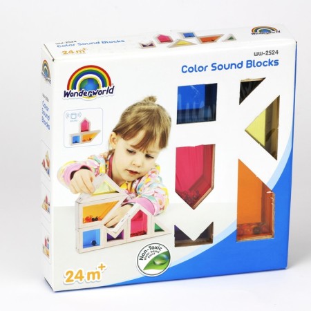 Wooden toy Rainbow blocks "Color and Sound", with a sound effect-5