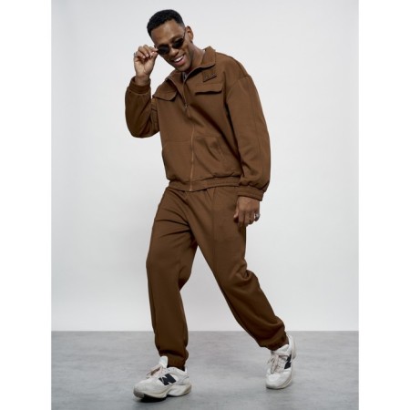 Male tracksuit, size 54, brown color-11