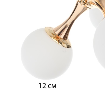 Chandelier "Molecule" 5he27 gold 60x55x52 cm-6