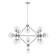 BOLLA chandelier 85 cm, D 130 cm, 15x60W E14