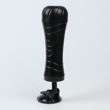 Masturbator with mounting on the wall at different angles, with vibration, black-5
