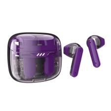 Wireless headphones K20, TWS, inserts, BT 5.0, 35/260 mAh, transparent, purple