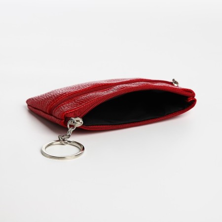 Klyuchnitsa - Lightning wallet, length 12 cm, ring, red color-4