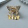 Hair crab "Milada" Small butterflies, 2.5 cm, gold