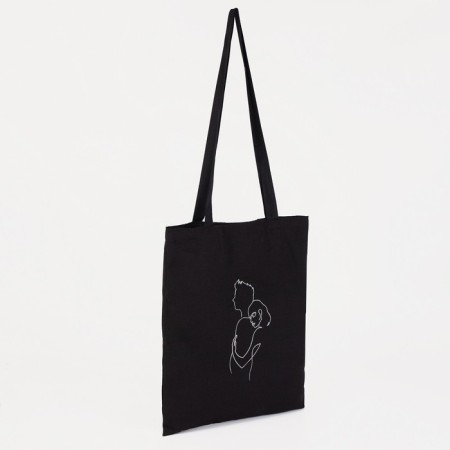 A chopper bag without a zipper, without lining, black color