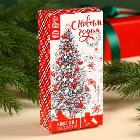 New Year! Soluble coffee "Happy New Year", 100 g (5 pcs. X 20 g).-3