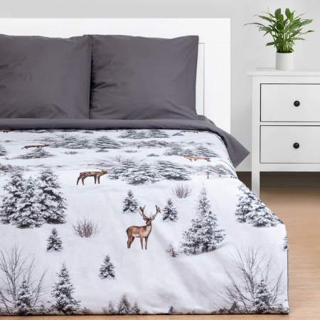 New Year. Ethel Lowel Ethel Snow Forest 200x215 cm, 220x240 cm, 70x70 cm - 2 pcs, Poplin