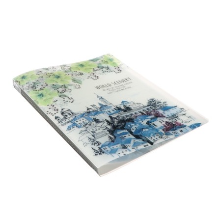 A4 folder, with 60 transparent files "City", mix-5