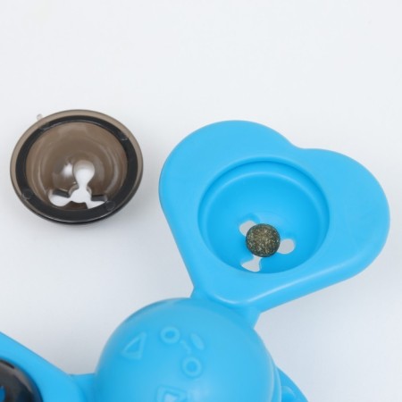 Toy-wound on a suction cup for cats "Clover", with cat mint and backlight, 3 compartments-6