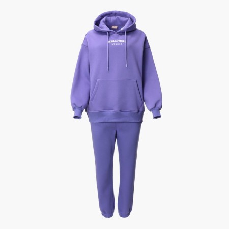 Women's costume (sweatshirt/pants), lilac color, size 46 (l)