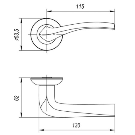 Separate handle Gloria Jr ABG-6, color green bronze-1