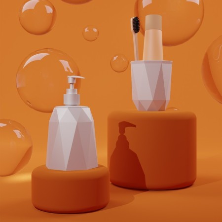 Prisming soap dispenser, 330 ml, white color-11