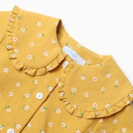 Children's shirt with collar KAFTAN, R.34 (122-128 cm), yellow-2
