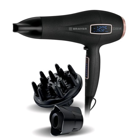 Feng Brayer BR3001, 2200 W, 6 speeds, 8 temperature conditions, sensor, black