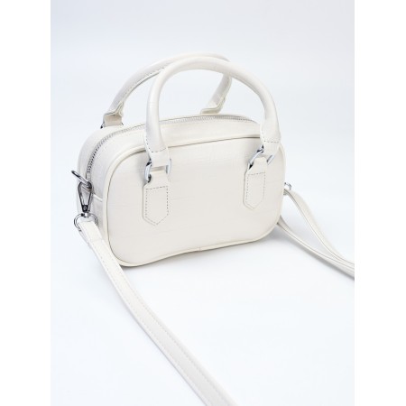 Women's bag, 20*9*12, lightning departure, belt lengths, white-4