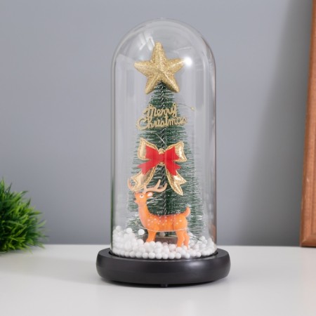 Lamp Sales "Christmas tree with a bow" 1.5W, LED, 3XAAA, black USB 11x11x21cm