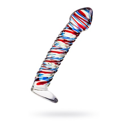 Unrealistic phallimitator Sexus Glass, glass, transparent, 16.5 cm
