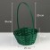 Wicker basket 20 x 20 x 9 cm, handle h = 25 cm, green