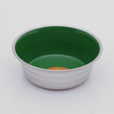The bowl is weighted color, with a silicone base, 300 ml, green