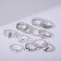 Ring set 12 pieces "Inspiration", size mix, color black-serebly