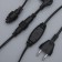 Garland "Curtain" 2 × 9 m, IP44, UMS, dark thread, 1800 LED, white glow, 220 V