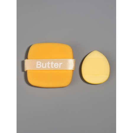 Set of sponge d/makeup 2 pcs: drop, down jacket in the layer case Latex yellow bag QF-2