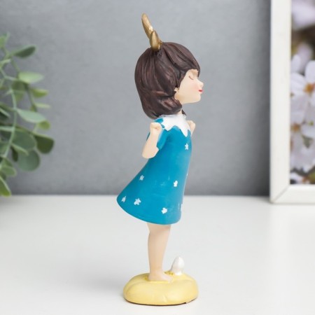 Souvenir Polystone "Baby in a dress with stars - hide and seek" 18x8x6 cm-1