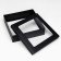 The box is folding, the lid is, black, with a window 30 x 30 x 8 cm