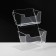 Table stand for business cards, with two compartments, 9.5 × 7.5 × 14 cm, 2 mm plexiglass, in a protective film