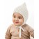 Hat on the ties for children Amarobaby Pure Love Elf, size 46-48 cm, milk color