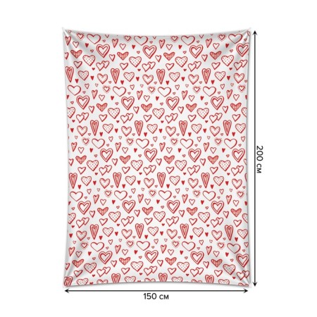 Decorative panel with photo printing "different hearts", vertical, size 150x200 cm-1