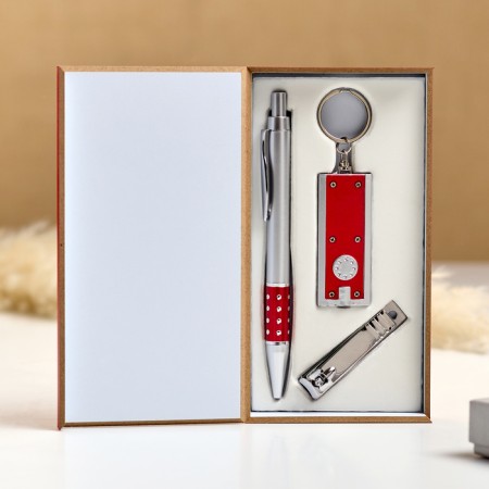 Gift set 3v1 (pen, nippers, flashlight red)-2