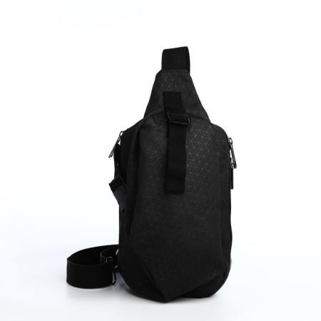 Slung bag youth from textiles, black color-1