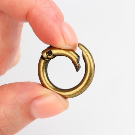 Karabin ring, d = 16/24 mm, thickness - 4 mm, 5 pcs, bronze color-2