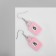 Earrings Assorted "Joy" Spirits, white-pink color in silver