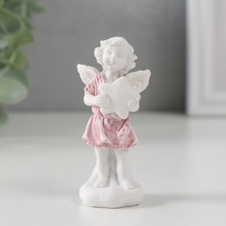 Polystone souvenir "Snowty angel in color toga with a star" 7.2x3.5x2.8 cm