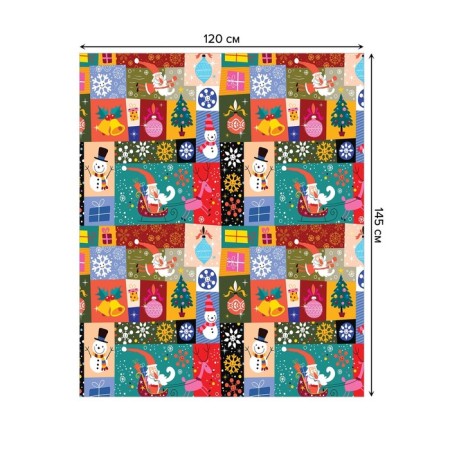 Groundpress on the table "Holiday in colors", rectangular, Saten, size 120x145 cm-1
