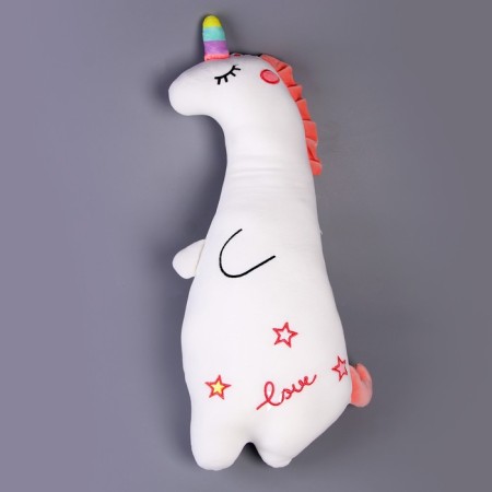 Soft toy-podushka "Unicorn", 60 cm, white color-4