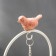 Summary Metal for 1 candle "A cage with flowers with pink bird" White 28.5x12x12 cm
