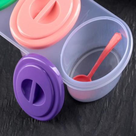 A set of cans for bulk products "Comfort", 3 pcs, 21 × 9.5 × 8 cm, with spoons, color mix-5