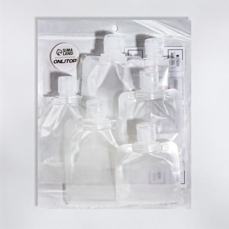 Storage set, 6 items, transparent/white color-6