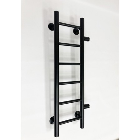 Water towel "Sanprise" Aurora P6, 200x800 mm, side connector., Black matte-1