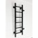 Water towel "Sanprise" Aurora P6, 200x800 mm, side connector., Black matte