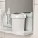Garbage container desktop Velvet, 1 l, d = 13 cm, h = 15.5 cm, color is light gray