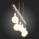 Suspended EVOLUCE lamp. SL1142.503.06. Bagetti. 6x60 watts, E27, 85x4x29 cm, white color, light wood