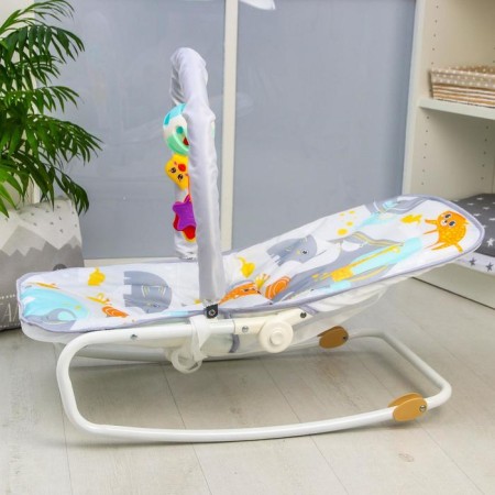 Shakeslong - rocking for newborns "Funny animals", game arc, toys mix-8
