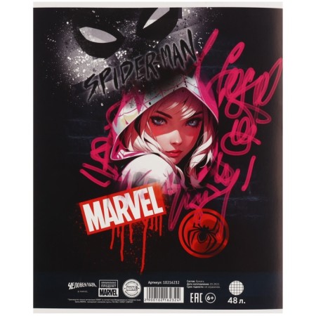 Notebook of 48 sheets in a cage, cardboard cover, spider-man-3