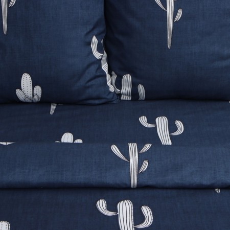 Bed linen saving and 2 joint ventures "Cacti", 175x215cm, 180x215cm, 70x70cm-2 pcs, Polisatin, 80 g/m²-3
