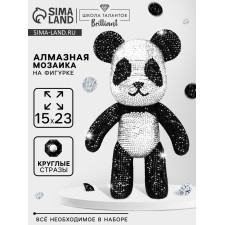 Diamond mosaic on a figure with a full filling “Bear Rhil”, Panda